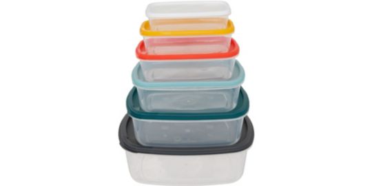 Boîte alimentaire FIVE 6 boites rectangulaires multicolors