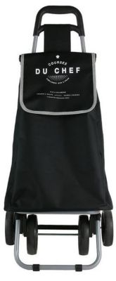 Chariot ENTRE TEMPS de courses 4 roues noir