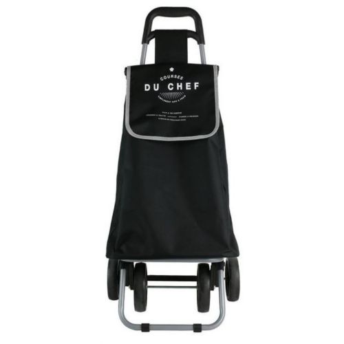 Caddie de course pliable noir utile