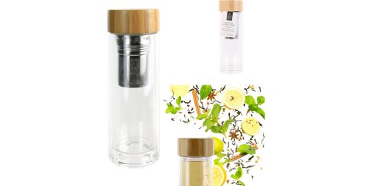 Bouteille COOK CONCEPT de transport double paroi infuseur à thé