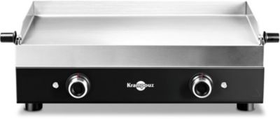 Plancha électrique KRAMPOUZ PFSR2AA-KR Noire Inox 2 brûleurs à poser,