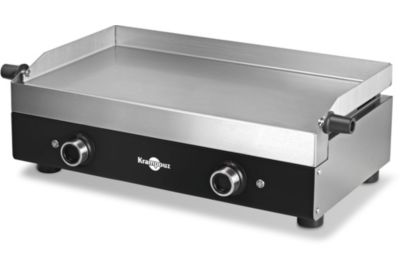Plancha électrique KRAMPOUZ Electrique Série Noire Inox PFSR2AA-KR