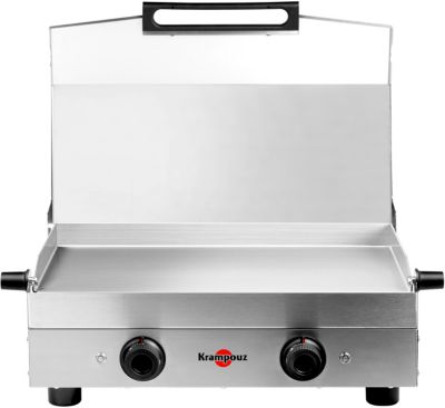 Plancha électrique KRAMPOUZ PFSY2AA-KR inox 2 brûleurs à poser, 54x33