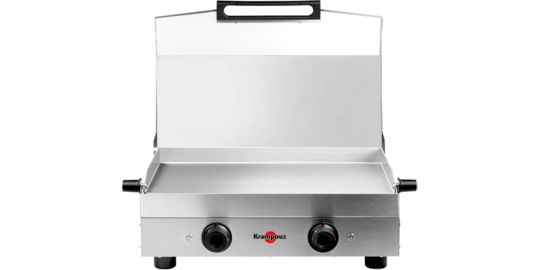 Plancha électrique KRAMPOUZ PFSY2AA-KR inox 2 brûleurs à poser, 54x33 cm
