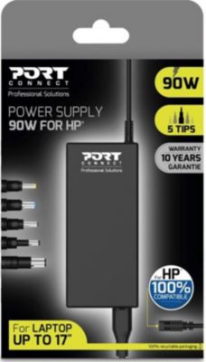 Chargeur secteur PORT DESIGN HP 90W Prise Anglaise  Noir