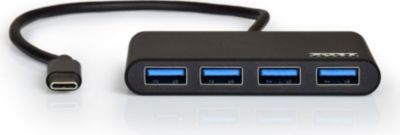 Hub PORT DESIGN USB-C 4 ports USB-A 3.0 Plug and Play