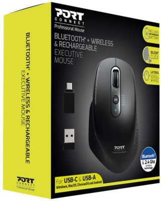 Souris sans fil PORT DESIGN PROFESSIONNELLE BLUETOOTH + SANS FIL &