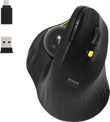 Souris sans fil PORT DESIGN ergonomique avec boule directionnelle bl