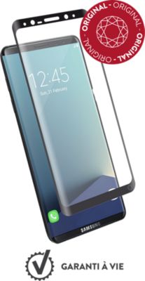 Protège écran FORCE GLASS Galaxy S8 contour noir