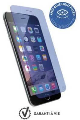 Protège écran FORCE GLASS iPhone 7/8 verre trempé lumière bleu