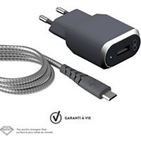 Chargeur secteur FORCE POWER chargeur secteur + cable USB 1.2m