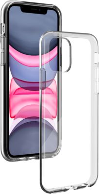 Lot de 2 Coques iPhone 11 Transparente et Bleue Antichoc Silicone