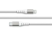 Câble Lightning FORCE POWER vers USB-C Renforcé 2m Blanc