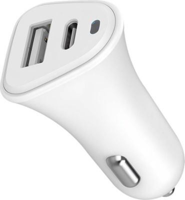 Chargeur allume-cigare JUST GREEN Chargeur voiture Recyclable Blanc USB