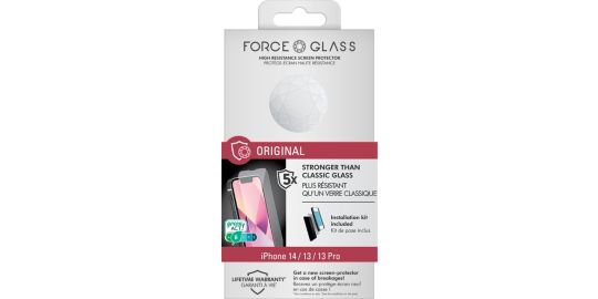 Protège écran FORCE GLASS iPhone 13/13 Pro/14 Original