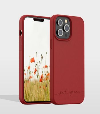 Coque JUST GREEN iPhone 13 Pro Max Bio rouge