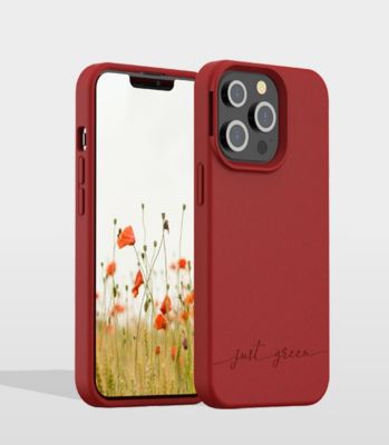 Coque JUST GREEN iPhone 13 Pro Bio rouge