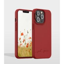 Coque JUST GREEN iPhone 13 Pro Bio rouge