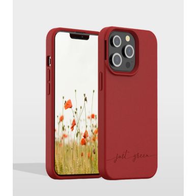 Coque JUST GREEN iPhone 13 Pro Bio rouge