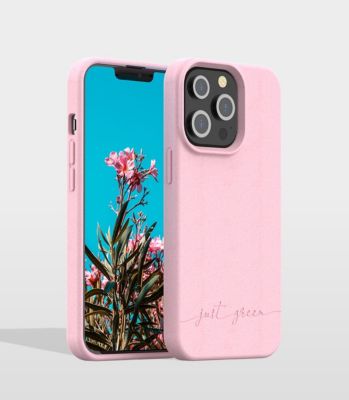 Coque JUST GREEN iPhone 13 Pro Bio rose