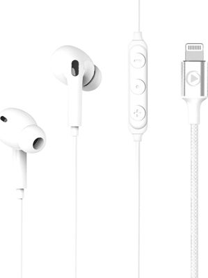 Ecouteurs FORCE PLAY Lightning Garantie à Vie Recyclés Blanc Ecouteurs FORCE PLAY Lightning Garantie à Vie Recyclés Blanc