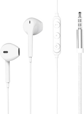 Ecouteurs FORCE PLAY Jack 3.5mm avec Télécommande Blanc