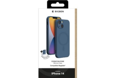 Coque BIGBEN CONNECTED iPhone 14 Pro Max MagSafe silicone bleu