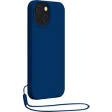 Coque BIGBEN CONNECTED iPhone 14 silicone+Dragonne bleu marine