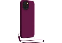 Coque BIGBEN CONNECTED iPhone 14 silicone + Dragonne violet