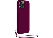 Coque BIGBEN CONNECTED iPhone 14Pro silicone+Dragonne violet
