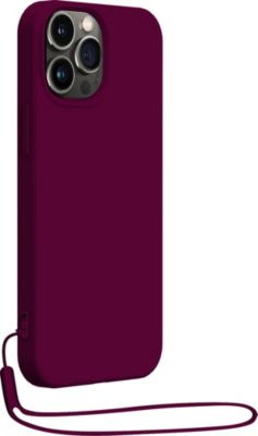 Coque BIGBEN CONNECTED iPhone 14ProMax silicone+Dragonne violet