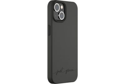 Coque JUST GREEN iPhone 14 Bio noir