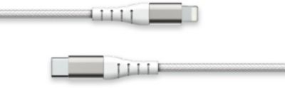 Câble Lightning FORCE POWER vers USB-C Renforcé 1.2m Recyclé Blanc