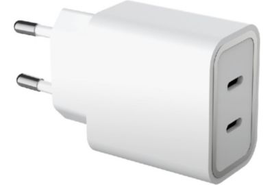 Chargeur FORCE POWER 2x USB-C 45W Recyclé Blanc