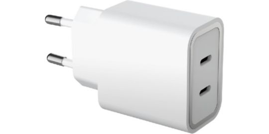 Chargeur FORCE POWER 2x USB-C 45W Recyclé Blanc