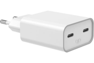 Chargeur FORCE POWER 2x USB-C 45W Recyclé Blanc