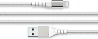 Câble Lightning FORCE POWER USB A/Lightning 3m - 2.4A Blanc