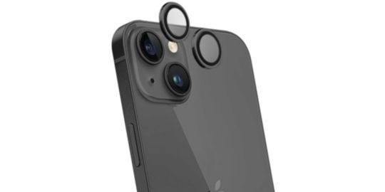 Protège objectif FORCE GLASS iPhone 15 / 15 Plus x 2 noir