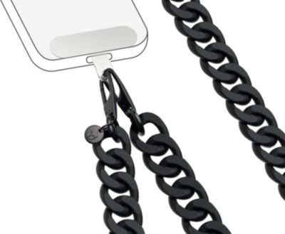 Bandoulière FORCE CASE Cordon Maille Noire Matte