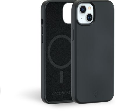 Coque FORCE CASE iPhone 15 MagSafe sillicone renfort Noir