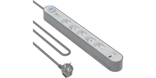 Parafoudre FORCE POWER Lite 5 prises + USB A+C 800J 1.5m EU