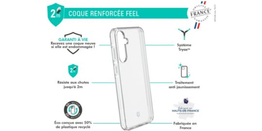 Coque FORCE CASE Samsung A25 Transparente