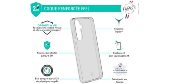 Coque FORCE CASE Samsung A55 Transparente OFG