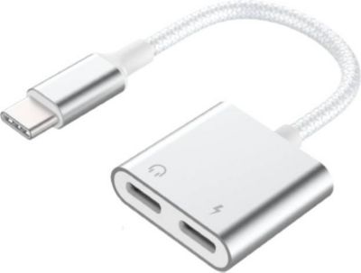 Adaptateur Jack FORCE POWER 2 en 1 USB-C vers USB-C Renforcé Adaptateur Jack FORCE POWER 2 en 1 USB-C vers USB-C Renforcé