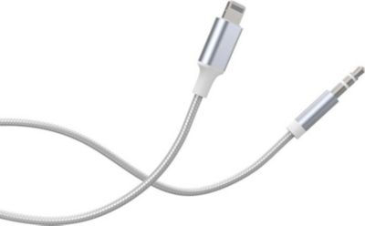 Câble Jack FORCE POWER Lightning vers Jack 3.5mm Renforcé 1,2m Câble Jack FORCE POWER Lightning vers Jack 3.5mm Renforcé 1,2m