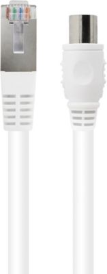 Câble Ethernet FORCE POWER TV Coaxial 9.52mm vers Ethernet Rj45 2m