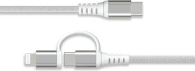 Câble USB FORCE POWER USB-C/Lightning MFi vers USB-C 3A PD 60W