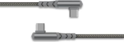 Câble USB FORCE POWER USB-C/USB-C 60W 3A Coudé à 90° Reversibl