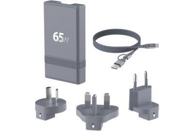 Chargeur + câble FORCE POWER de voyage 65W de voyage GaN USB-A + C