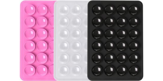 Support smartphone BBC x3 double-face ventousé noir/rose/gris